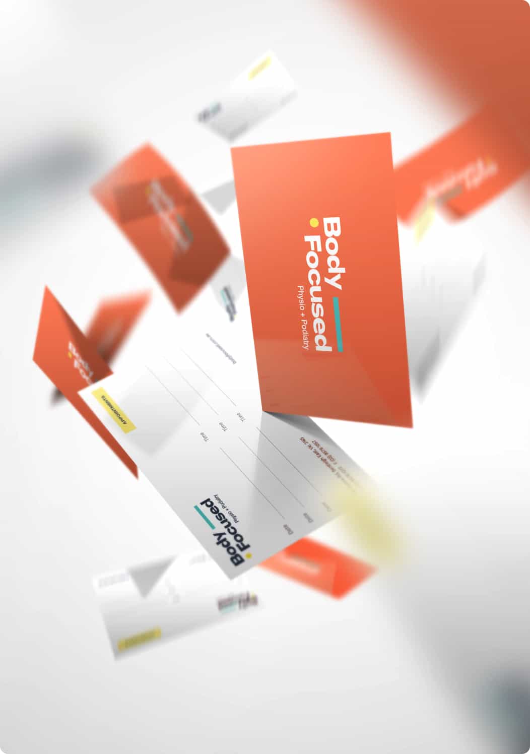 BodyFocused Physiotherapy & Podiatry business cards